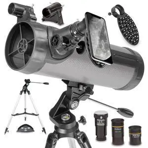 National Geographic 114mm Reflector Telescope with Eyepieces Mount Smartphone Adapter for Astronomy Astrophotography National Geographic 114mm Reflector Telescope with Eyepieces Mount Smartphone Adapter for Astronomy Astrophotography