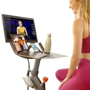 Peloton Accessories Laptop Desk Tray for Bike | Phone Holder | Clear acrylic desk tray for Peloton Bike Standard, Holds laptop, tablet & phone. No-scratch surface, easy clip-on install Peloton Accessories Laptop Desk Tray for Bike | Phone Holder | Clear acrylic desk tray for Peloton Bike Standard, Holds laptop, tablet & phone. No-scratch surface, easy clip-on install