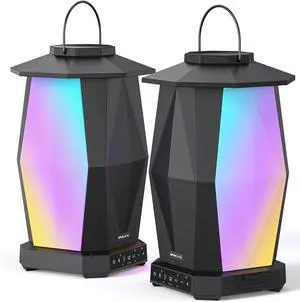 Outdoor Speaker, Bluetooth Wireless Speaker with Lights, Sync up to 100 Speakers, IPX5 Waterproof, 25W, 2 Packs, Portable for Outdoors/Patio/Porch/Pool Outdoor Speaker, Bluetooth Wireless Speaker with Lights, Sync up to 100 Speakers, IPX5 Waterproof, 25W, 2 Packs, Portable for Outdoors/Patio/Porch/Pool