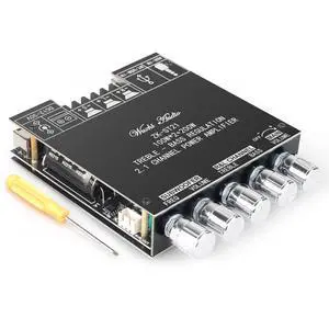 ZK-ST21 100Wx2+200W 2.1Channel Bluetooth Amplifier Board with Subwoofer, TPA3221 Chip, Bass/Treble Control, Bluetooth/AUX/USB Input, 12-30V Wide Voltage Vehicle Amplifier ZK-ST21 100Wx2+200W 2.1Channel Bluetooth Amplifier Board with Subwoofer, TPA3221 Chip, Bass/Treble Control, Bluetooth/AUX/USB Input, 12-30V Wide Voltage Vehicle Amplifier