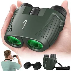15x25 Compact Binoculars for Adult Kids - High Power Binoculars for Bird Watching - Easy Focus Small Binocular with Low Light Vision for Travel, Camping, Concert, Hiking -Green 15x25 Compact Binoculars for Adult Kids - High Power Binoculars for Bird Watching - Easy Focus Small Binocular with Low Light Vision for Travel, Camping, Concert, Hiking -Green