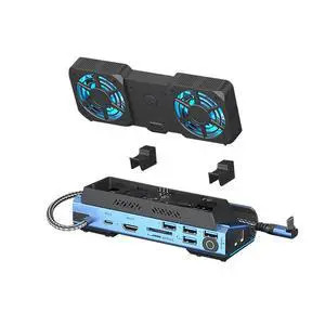 14-in-1 Docking Station for Steam Deck, ROG Ally X & Legion Go, Dual Cooling Fan USB C Docking Station with HDMI 4K 60Hz, 1000Mbps, 4*USB 3.0, USB C 100W PD, SD TF Slot 14-in-1 Docking Station for Steam Deck, ROG Ally X & Legion Go, Dual Cooling Fan USB C Docking Station with HDMI 4K 60Hz, 1000Mbps, 4*USB 3.0, USB C 100W PD, SD TF Slot