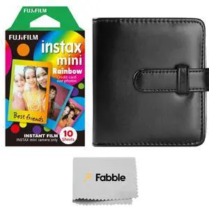 Instax Mini Rainbow Instant Film 10-Exposure Pack Bundle with Black Instax Mini Photo Album Holds 32 Prints Instax Mini Rainbow Instant Film 10-Exposure Pack Bundle with Black Instax Mini Photo Album Holds 32 Prints