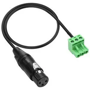 XLR to 3-pin Phoenix Cable XLR 3P Female to PHX3M NBKF/2EDG-5.08 | 3pin PCB Screw Terminal Block Adapter Connector Cord for Speakers -0.4M/1.3FT XLR to 3-pin Phoenix Cable XLR 3P Female to PHX3M NBKF/2EDG-5.08 | 3pin PCB Screw Terminal Block Adapter Connector Cord for Speakers -0.4M/1.3FT