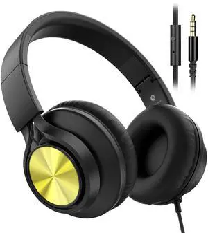 Kids Headphones with Microphone, School Headphones for K-12 Student-Yellow | Over-Ear Headphones for Classroom, Online Learning, Travel, Kids, Teens, Chromebook, Laptop & Tablet Kids Headphones with Microphone, School Headphones for K-12 Student-Yellow | Over-Ear Headphones for Classroom, Online Learning, Travel, Kids, Teens, Chromebook, Laptop & Tablet