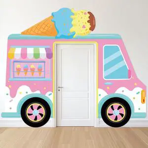 Summer Ice Cream Truck Shaped Porch Sign Banners Ice Cream Birthday Party Hanging Backdrop Sweet Dessert Door Decoration Background Photo Props Party Decor for Girl Baby Shower Wall Home Supplies Summer Ice Cream Truck Shaped Porch Sign Banners Ice Cream Birthday Party Hanging Backdrop Sweet Dessert Door Decoration Background Photo Props Party Decor for Girl Baby Shower Wall Home Supplies