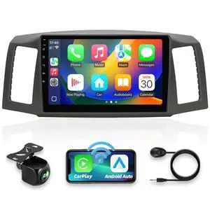 for Jeep Grand Cherokee 2005-2007 Radio Compatible with Wirelessly Carplay Android Auto Upgrade Car Stereo Bluetooth Navigation GPS TouchScreen FM WiFi Multimedia Player Backup Camera HeadUnit for Jeep Grand Cherokee 2005-2007 Radio Compatible with Wirelessly Carplay Android Auto Upgrade Car Stereo Bluetooth Navigation GPS TouchScreen FM WiFi Multimedia Player Backup Camera HeadUnit