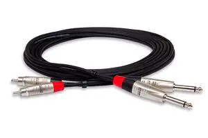 HPR-010X2 Pro Stereo Interconnect, Dual REAN 1/4 Inch TS to RCA, 10 Feet | REAN connectors link pro audio outputs to consumer stereo inputs HPR-010X2 Pro Stereo Interconnect, Dual REAN 1/4 Inch TS to RCA, 10 Feet | REAN connectors link pro audio outputs to consumer stereo inputs