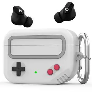 Silicone Case for Beats Studio Buds Case Cover, Game-Machine Design Case for Beats Studio Buds + (Light Grey) Silicone Case for Beats Studio Buds Case Cover, Game-Machine Design Case for Beats Studio Buds + (Light Grey)