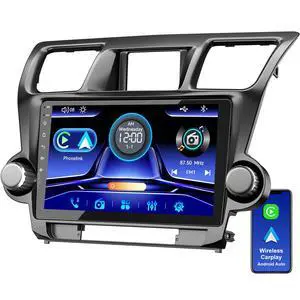 Car Radio Stereo for Toyota Highlander 2008-2013 (Without JBL Sound System), Support Wireless Carplay/Android Auto/Mirrorlink, 10.2 Inch QLED Touchscreen with Bluetooth,FM Radio Car Radio Stereo for Toyota Highlander 2008-2013 (Without JBL Sound System), Support Wireless Carplay/Android Auto/Mirrorlink, 10.2 Inch QLED Touchscreen with Bluetooth,FM Radio