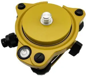 New Yellow Tribrach with Optical Plummet & Carrier Fixed Adapter, Optical Plummet Adapter with 5/8x11 Thread Mount for GPS New Yellow Tribrach with Optical Plummet & Carrier Fixed Adapter, Optical Plummet Adapter with 5/8x11 Thread Mount for GPS