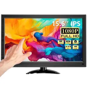 15.6 Inch Portable Touchscreen Monitor, 1080P Touch PC Display | 60Hz, LED Backlit Multi-Touch Monitor, VESA, HDMI & VGA & TYPE-B Computer Touch Screen for Laptop Mini PC Phone 15.6 Inch Portable Touchscreen Monitor, 1080P Touch PC Display | 60Hz, LED Backlit Multi-Touch Monitor, VESA, HDMI & VGA & TYPE-B Computer Touch Screen for Laptop Mini PC Phone