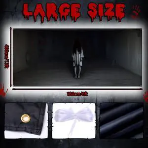 Large Halloween Scary Garage Door Cover Banner Halloween Garage Door Decorations Backdrop Wall Background Party Decorations for Home Outdoor Holiday Wall Decor(6x13ft,Ghost) Large Halloween Scary Garage Door Cover Banner Halloween Garage Door Decorations Backdrop Wall Background Party Decorations for Home Outdoor Holiday Wall Decor(6x13ft,Ghost)