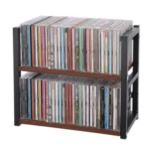 CD Holder for Display Wooden Metal CD Storage Shelf Desk Rack Organizer Sturdy Game Disc Display CD Organizer for Countertop Storage Media Shelf Home Office Ideal for Music Enthusiasts (Black) CD Holder for Display Wooden Metal CD Storage Shelf Desk Rack Organizer Sturdy Game Disc Display CD Organizer for Countertop Storage Media Shelf Home Office Ideal for Music Enthusiasts (Black)