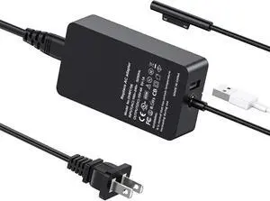 65W Surface Pro Charger, Laptop Charger Compatible with Microsoft Windows Surface Pro X/3/4/5/6/7/8/9/10/11, Power Adapter for Surface Laptop1/2/3/4/5/6/7 Go Tablet 1/2/3 Book 1/2/3 65W Surface Pro Charger, Laptop Charger Compatible with Microsoft Windows Surface Pro X/3/4/5/6/7/8/9/10/11, Power Adapter for Surface Laptop1/2/3/4/5/6/7 Go Tablet 1/2/3 Book 1/2/3