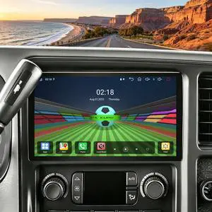 9'' QLED Car Stereo for Chevy Tahoe Suburban 2003-2006 Carplay Android Auto | 4+64G Touch Screen Aftermarket Car Radio with GPS Navigation, AHD 1080P Backup Camera, 5G WIFI, Bluetooth, FM AM RDS Radio 9'' QLED Car Stereo for Chevy Tahoe Suburban 2003-2006 Carplay Android Auto | 4+64G Touch Screen Aftermarket Car Radio with GPS Navigation, AHD 1080P Backup Camera, 5G WIFI, Bluetooth, FM AM RDS Radio