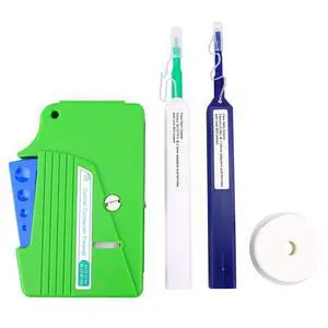 Fiber Optic Cleaner Cleaning Pen Box Kit 2.5mm 1.25mm FC SC ST LC Optical Fiber Cable Connector Endface Optical Cleans Tool Set 4 in 1 Fiber Optic Cleaner Cleaning Pen Box Kit 2.5mm 1.25mm FC SC ST LC Optical Fiber Cable Connector Endface Optical Cleans Tool Set 4 in 1
