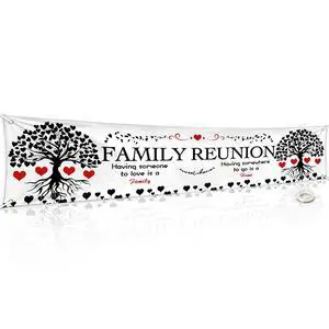 Family Reunion Backdrop 78.7x17.7 Inch Family Themed Background Banner Family Tree Reunion Decorations for Living Room Home Party Venue & Front Yard Family Reunion Backdrop 78.7x17.7 Inch Family Themed Background Banner Family Tree Reunion Decorations for Living Room Home Party Venue & Front Yard