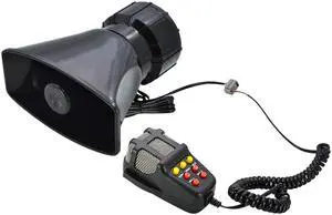 Police Siren Speaker Car Pa System, Dc12v 100w 7 Tones Wired Handheld Microphone Loudspeaker Emergency Siren Electronic Police Siren Speaker Car Pa System, Dc12v 100w 7 Tones Wired Handheld Microphone Loudspeaker Emergency Siren Electronic