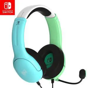 Gaming LVL40 Stereo Headset with Mic for Nintendo Switch/Switch Lite/OLED - Wired Power Noise Cancelling Microphone, Lightweight, Soft Comfort On Ear Headphones (Animal Crossing Blue & Green) Gaming LVL40 Stereo Headset with Mic for Nintendo Switch/Switch Lite/OLED - Wired Power Noise Cancelling Microphone, Lightweight, Soft Comfort On Ear Headphones (Animal Crossing Blue & Green)