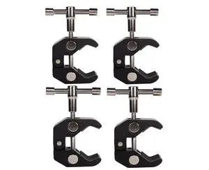 4Pack Super Clamp with 1/4 and 3/8 Thread for Photography,Camera Monitor, Plate Glass,LED Light, Umbrellas,Hooks, Shelves, Cross Bars,Photo Accessories 4Pack Super Clamp with 1/4 and 3/8 Thread for Photography,Camera Monitor, Plate Glass,LED Light, Umbrellas,Hooks, Shelves, Cross Bars,Photo Accessories