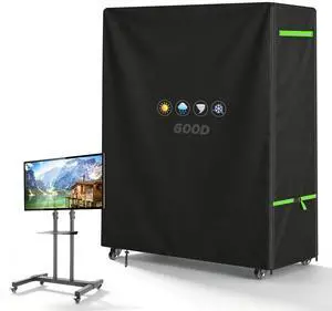 60-65" Outdoor TV Stand Cover, 600D TV Cover Waterproof, 59x15x55'' | PVC Coating, Bottom Drawing, Outside TV Protector With Buckles, Rolling TV Stand Cover For Mobile TV Cart On Wheels 60-65" Outdoor TV Stand Cover, 600D TV Cover Waterproof, 59x15x55'' | PVC Coating, Bottom Drawing, Outside TV Protector With Buckles, Rolling TV Stand Cover For Mobile TV Cart On Wheels