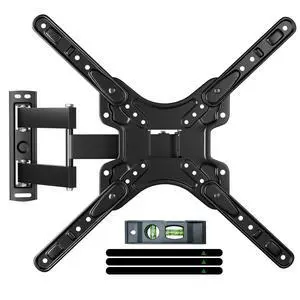 Full Motion TV Wall Mount for 1360 Inch Flat & Curved TVs up to 77 lbs, Articulating Arm with Swivel & Tilt, Single Stud Centered Design, TV Bracket Wall Mount Max VESA 400x400mm Full Motion TV Wall Mount for 1360 Inch Flat & Curved TVs up to 77 lbs, Articulating Arm with Swivel & Tilt, Single Stud Centered Design, TV Bracket Wall Mount Max VESA 400x400mm