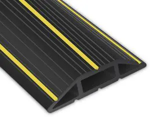 10Ft Cord Cover Heavy Duty Cable Protector 3 Channels Contains Cords, Cables and Wires, Easy to Unroll-Conceal Wires of Home, Office, Warehouse(Black) 10Ft Cord Cover Heavy Duty Cable Protector 3 Channels Contains Cords, Cables and Wires, Easy to Unroll-Conceal Wires of Home, Office, Warehouse(Black)
