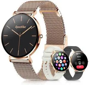 Ultra-thin Stainless Steel Smartwatch for Women Men 1.32'' Bluetooth | Full-touch Smart Watch, 24/7 Heart Rate & Sleep Monitor Digital Watch, IP68 Waterproof Fitness Tracker &100+ Sports(Rosegold) Ultra-thin Stainless Steel Smartwatch for Women Men 1.32'' Bluetooth | Full-touch Smart Watch, 24/7 Heart Rate & Sleep Monitor Digital Watch, IP68 Waterproof Fitness Tracker &100+ Sports(Rosegold)