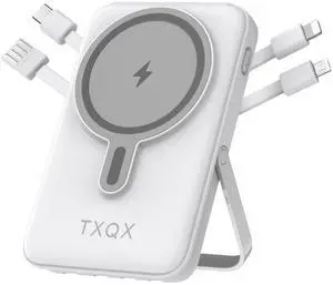 Wireless Portable Charger 10000mAh,Magnetic Power Bank with Built-in Cables LED Display,22.5W PD Fast Charging for Magsafe Battery Pack Compatible with iPhone16/15/14/13/12/Pro/Pro Max (White) Wireless Portable Charger 10000mAh,Magnetic Power Bank with Built-in Cables LED Display,22.5W PD Fast Charging for Magsafe Battery Pack Compatible with iPhone16/15/14/13/12/Pro/Pro Max (White)