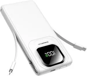 Portable Charger with Built-in Cables,22.5W Super Fast Charging Power Bank Slim Phone Charger,10000mAh Travel Battery Pack Battery Bank with Smart LED Display for iPhone, Android & USB-C Portable Charger with Built-in Cables,22.5W Super Fast Charging Power Bank Slim Phone Charger,10000mAh Travel Battery Pack Battery Bank with Smart LED Display for iPhone, Android & USB-C