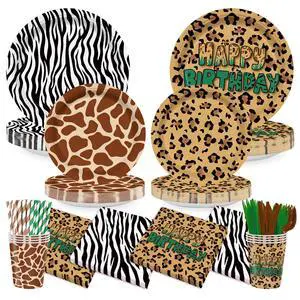 168PCS Mouse Safari Party Supplies for Kids Boys Girls, Cartoon Jungle Birthday Party Tableware Jungle Birthday Party, Zoo Adventure Plates, Napkins, Cups, Knife, fork, straw Set Serves 24 168PCS Mouse Safari Party Supplies for Kids Boys Girls, Cartoon Jungle Birthday Party Tableware Jungle Birthday Party, Zoo Adventure Plates, Napkins, Cups, Knife, fork, straw Set Serves 24