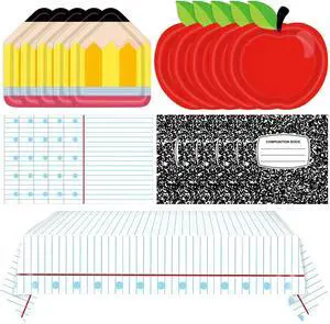 41pcs Back to School First Day of School Decorations Tableware Set Include Disposable Red Apple Paper Plates Napkins Notebook Tablecloth, Cool for School Classroom Theme Decorations, Serves 20 41pcs Back to School First Day of School Decorations Tableware Set Include Disposable Red Apple Paper Plates Napkins Notebook Tablecloth, Cool for School Classroom Theme Decorations, Serves 20