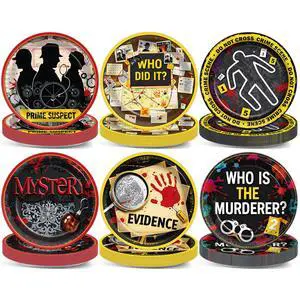 60 Pcs Detective Theme Paper Plates Mystery Party Decorations Top Secret Agent Spy Birthday Party Supplies Escape Room Disposable Tableware Set for Boys Girls Birthday Clue Games Night Parties Favors 60 Pcs Detective Theme Paper Plates Mystery Party Decorations Top Secret Agent Spy Birthday Party Supplies Escape Room Disposable Tableware Set for Boys Girls Birthday Clue Games Night Parties Favors