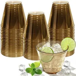 9 OZ Brown Disposable Plastic Cups Cocktail Cup 50 Pack 9 OZ Brown Disposable Plastic Cups Cocktail Cup 50 Pack