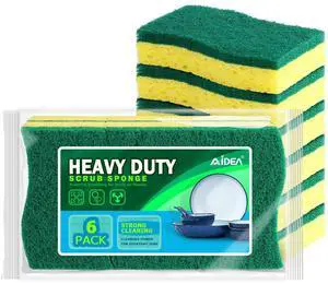 Sponges Kitchen, Heavy Duty Scrub Sponge, 6Count, Sponges for Dishes Sponges Kitchen, Heavy Duty Scrub Sponge, 6Count, Sponges for Dishes