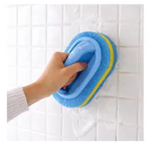 Cleaning Brush for Bathroom Kitchen Bathtub Toilet Cleaner All Purpose Shower Sponge Scrubbing Brush with Ergonomic Handle Cleaning Brush for Bathroom Kitchen Bathtub Toilet Cleaner All Purpose Shower Sponge Scrubbing Brush with Ergonomic Handle