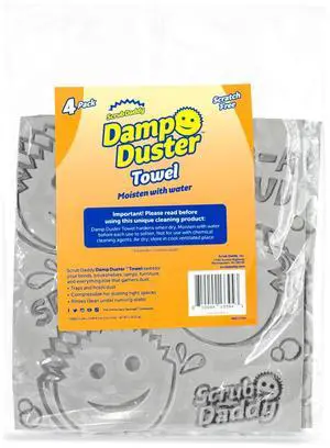 Damp Duster Towel - Durable Sponge-Like Dust Cleaner for Multisurface Dusting, Picking Up Pet Hair, Dirt & Grime of All Kinds - Reusable, Soft, Flexible, Absorbent Cleaning Supplies (4ct) Damp Duster Towel - Durable Sponge-Like Dust Cleaner for Multisurface Dusting, Picking Up Pet Hair, Dirt & Grime of All Kinds - Reusable, Soft, Flexible, Absorbent Cleaning Supplies (4ct)