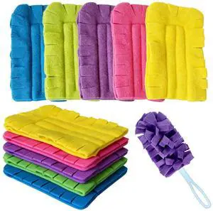 Duster Refill Reusable Fleece Duster Refills, Heavy Duty Feather Flat Dusters Refills Washable Cleaning Pads for Home, Blinds, Car, Pet, Furniture, Fans (5 Pack-Mixed Color) Duster Refill Reusable Fleece Duster Refills, Heavy Duty Feather Flat Dusters Refills Washable Cleaning Pads for Home, Blinds, Car, Pet, Furniture, Fans (5 Pack-Mixed Color)