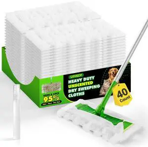 Heavy Duty Dry Cloths for Sweeper Mop, Pet Dry Pads Refills Heavy Duty Dry Cloths for Sweeper Mop, Pet Dry Pads Refills