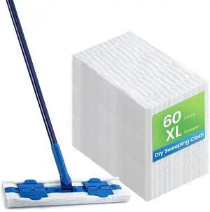 60 Count XL Dry Sweeping Cloths for Swiffer Sweeper Disposable Sweeping Dry Pads Duster Refills Floor Mop Pads for Daily Pet Hair Dust Dirt Cleaning 60 Count XL Dry Sweeping Cloths for Swiffer Sweeper Disposable Sweeping Dry Pads Duster Refills Floor Mop Pads for Daily Pet Hair Dust Dirt Cleaning