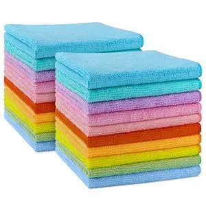 Microfiber Cleaning Cloth-20PK, Microfiber Towels, Rags,11.5"×11.5" Microfiber Cleaning Cloth-20PK, Microfiber Towels, Rags,11.5"×11.5"