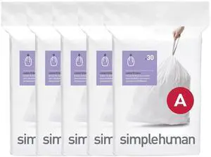 Code A 150 Count Custom Fit Liners, Drawstring Kitchen Trash Bags, One-by-One Mess-Free Dispense, Extra Thick & Double Seamed, 50% PCR Plastic, 4.5 Liter / 1.2 Gallon, White Code A 150 Count Custom Fit Liners, Drawstring Kitchen Trash Bags, One-by-One Mess-Free Dispense, Extra Thick & Double Seamed, 50% PCR Plastic, 4.5 Liter / 1.2 Gallon, White