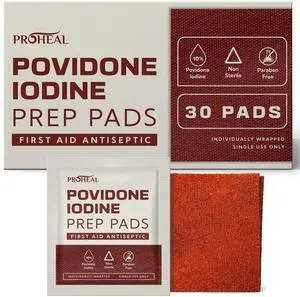 30 Iodine Swabs, Individually Wrapped - First Aid Antiseptic for Cleaning and Keeping Skin Clean 30 Iodine Swabs, Individually Wrapped - First Aid Antiseptic for Cleaning and Keeping Skin Clean