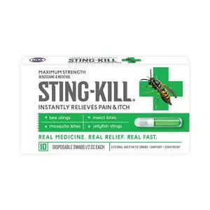 Anesthetic Swabs, Bee Sting & Bug Bite Relief, 10-Count Anesthetic Swabs, Bee Sting & Bug Bite Relief, 10-Count