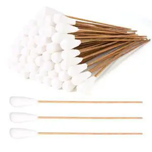 Long Cotton Swabs 10 Inch, 100pcs Cotton Tipped Applicators with Large 1/2 Inch Diameter Swab for Cleaning - Non-sterile Long Cotton Swabs 10 Inch, 100pcs Cotton Tipped Applicators with Large 1/2 Inch Diameter Swab for Cleaning - Non-sterile