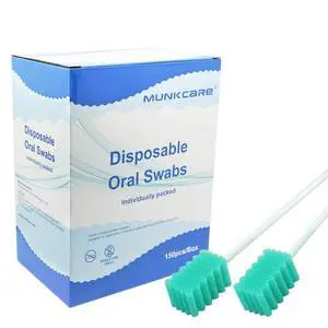 Disposable Oral Foam Tipped Swab Mouth Cleaning Swab, Green Tooth Shape, 150 counts Disposable Oral Foam Tipped Swab Mouth Cleaning Swab, Green Tooth Shape, 150 counts