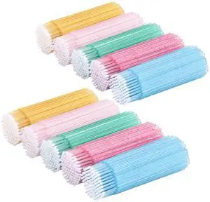 1000 Pcs Crystal Microbrushes Applicators Disposable Microswabs for Eyelash Extensions Micro Wands Spoolie 5 Color 1000 Pcs Crystal Microbrushes Applicators Disposable Microswabs for Eyelash Extensions Micro Wands Spoolie 5 Color