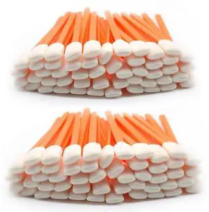 Foam Cleaning Swabs for Electronics, Cameras, Optics or Inkjet Printers, Foam Swabs, Printhead Cleaning (100 Orange) Foam Cleaning Swabs for Electronics, Cameras, Optics or Inkjet Printers, Foam Swabs, Printhead Cleaning (100 Orange)
