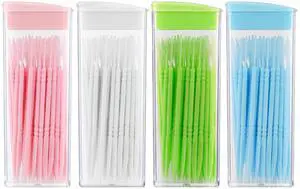 200Pcs Double Head 50pcs/Box Plastic Toothpick Double-Head Dental Toothpicks Dental Floss Interdental Toothpick Brush Teeth Stick 200Pcs Double Head 50pcs/Box Plastic Toothpick Double-Head Dental Toothpicks Dental Floss Interdental Toothpick Brush Teeth Stick